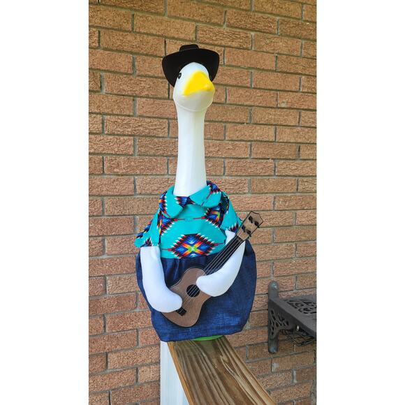 Country Singer Themed Porch Goose Dress with Wings & Cowboy Hat Outfit  Western - Picture 5 of 10